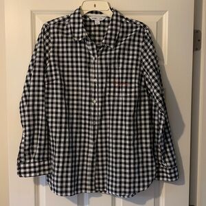 Old Navy Black and White Plaid Shirt